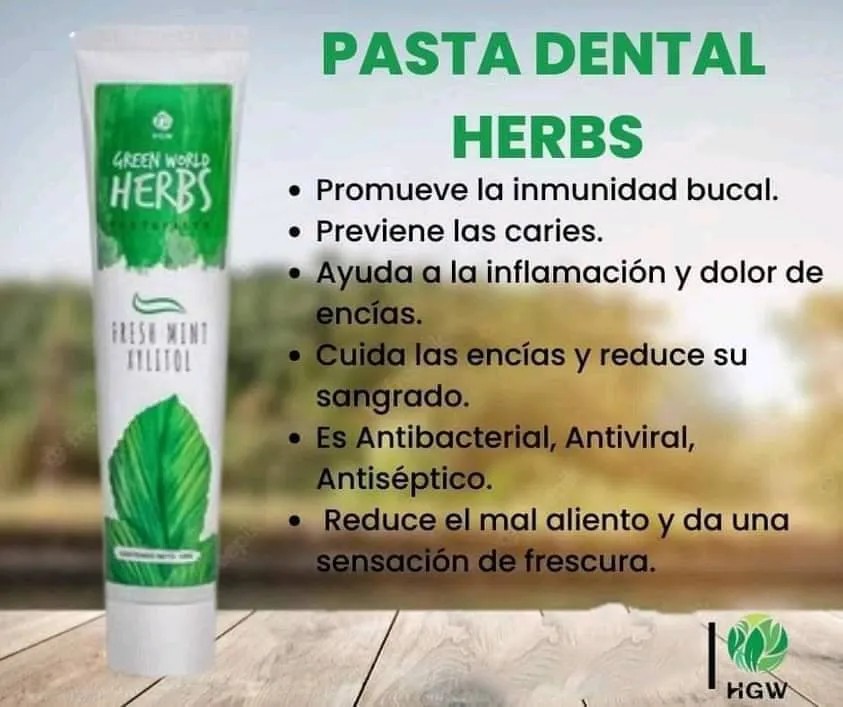 Pasta dental Green World Herbs de HGW - Imagen 2